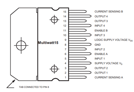 L298 Pinout and Pin Functions